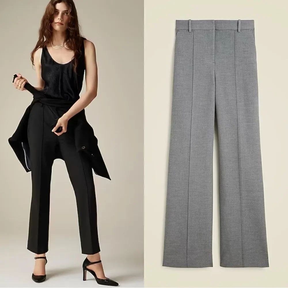 NWT J CREW Petite cropped Natalia pant in four-season stretch in grey